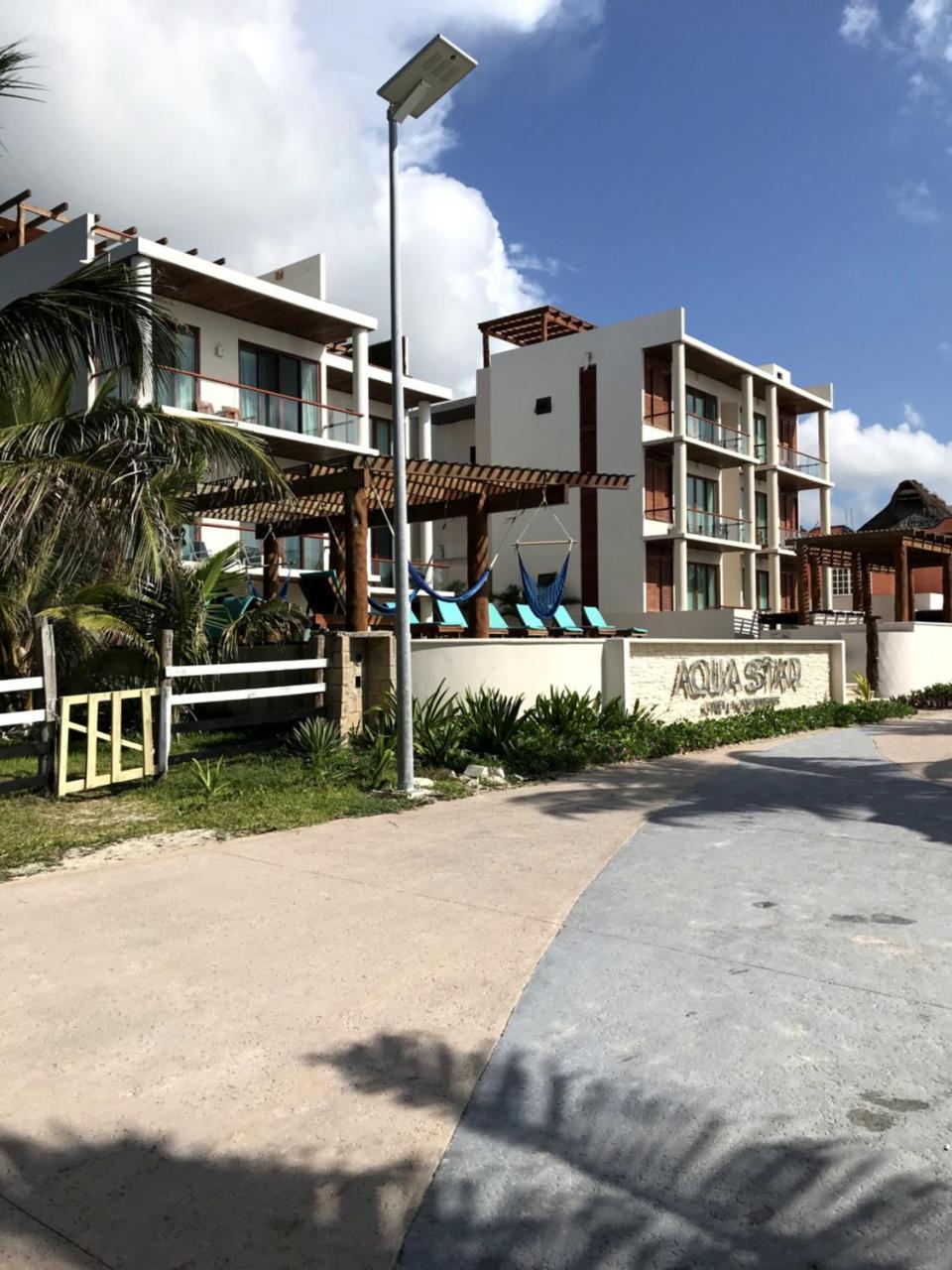 Aquastar Hotel&Apartments Mahahual Exterior foto